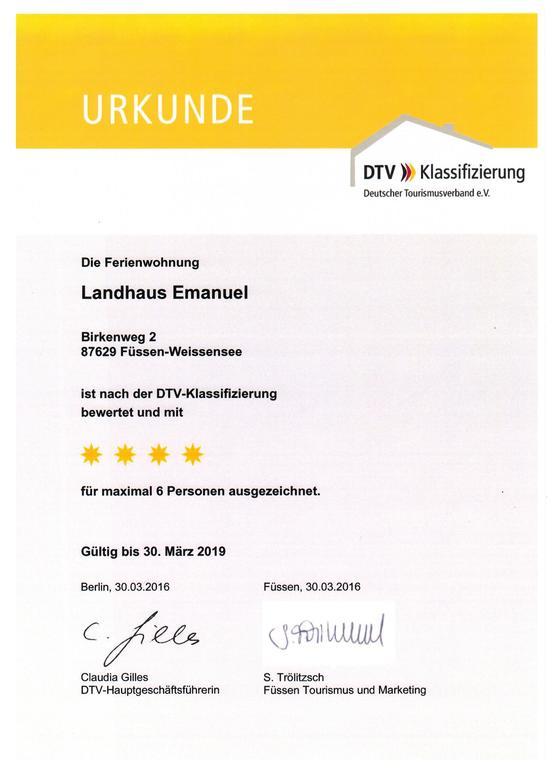 Landhaus Emanuel Фюссен Экстерьер фото